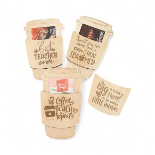 Coffee cup gift card holder