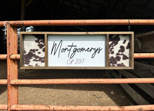 Cowhide sign