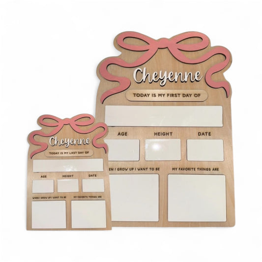 Back to school sign Bow