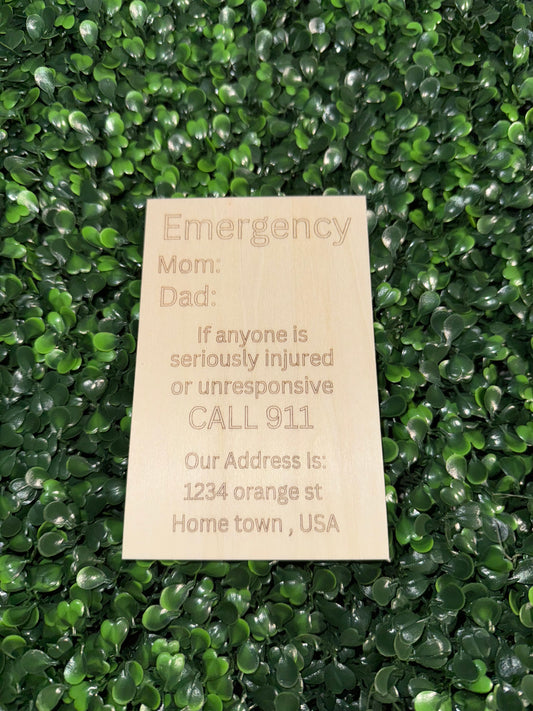 Emergency card